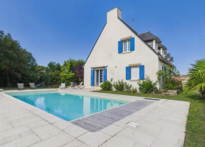 650m De La Mer-grande Maison Pour 10 Avec Piscine